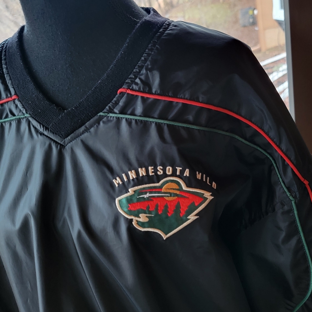 *Rare* 🏒MN Wild Y2K Mens Pullover Windbreaker Size L